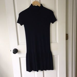 Crew cuts Navy wool dress
